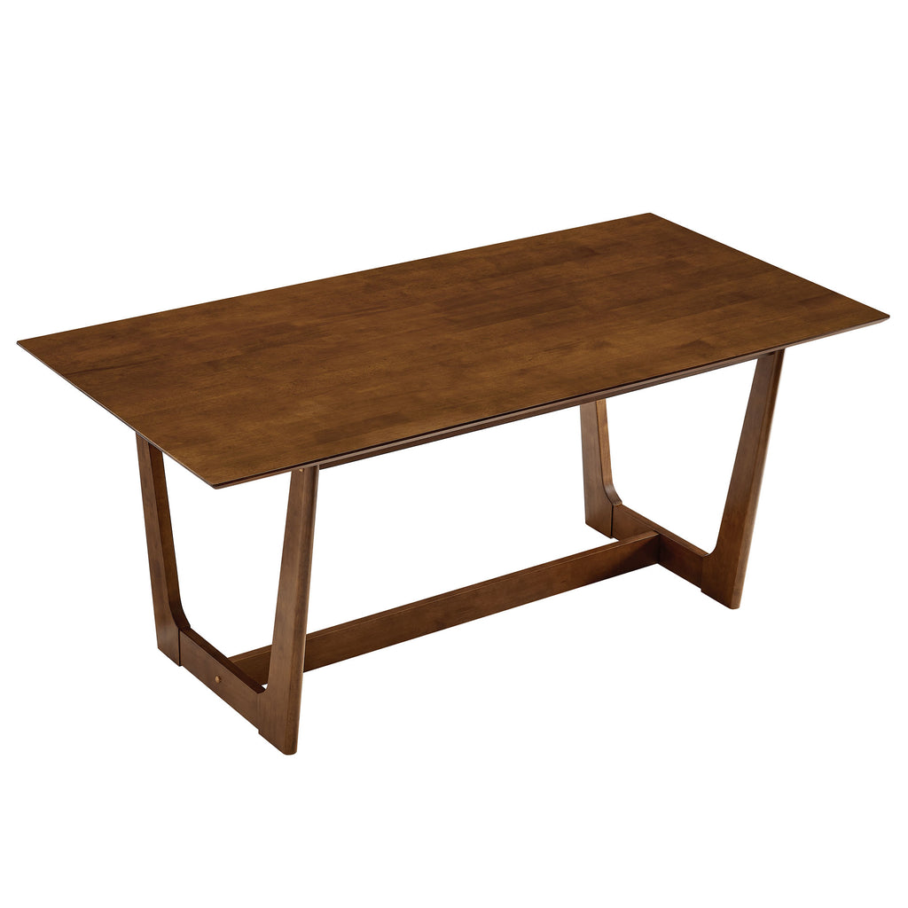 Solara 71" Rectangle Wood Dining Table - Walnut