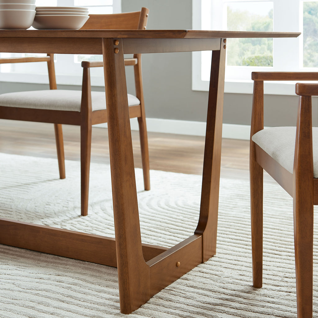 Solara 71" Rectangle Wood Dining Table - Walnut