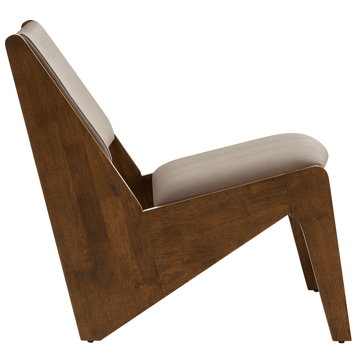 Rylina Vegan Leather Accent Chairs Set of 2 - Walnut Brown