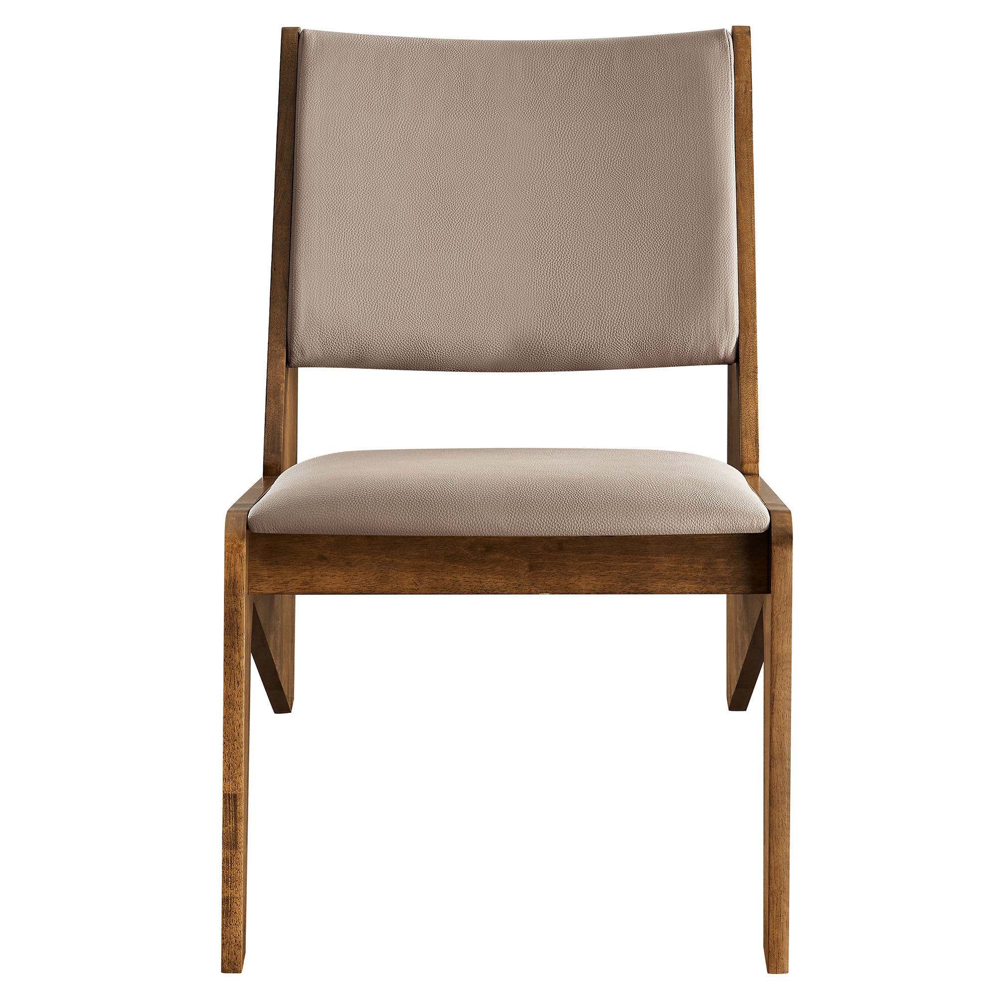 Rylina Vegan Leather Accent Chairs Set of 2 - Walnut Brown