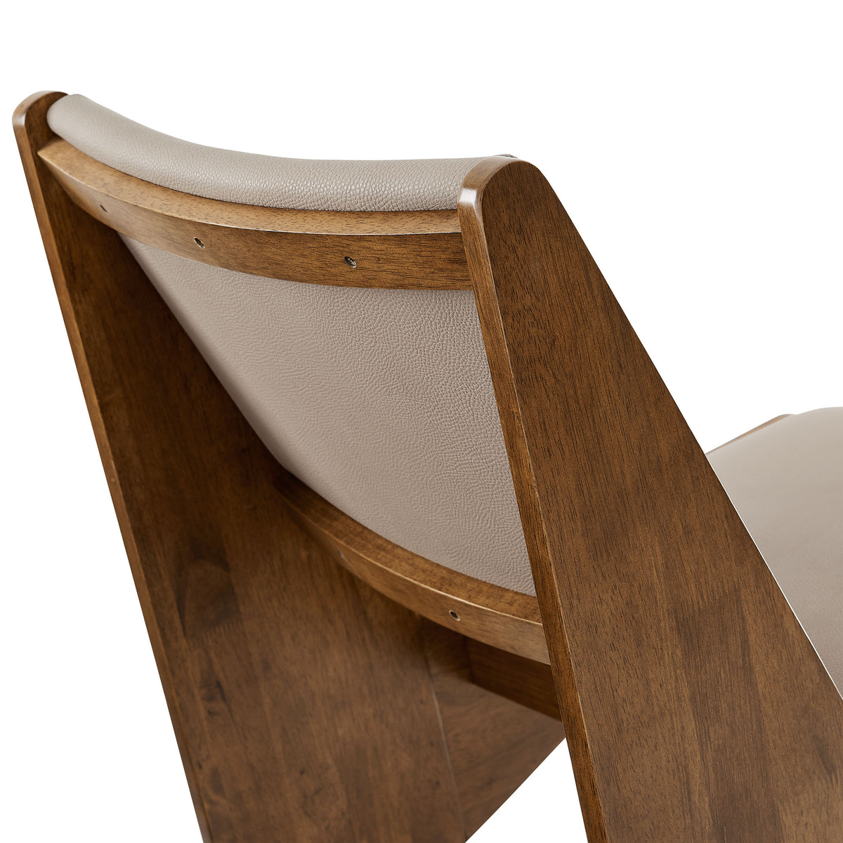 Rylina Vegan Leather Accent Chairs Set of 2 - Walnut Brown