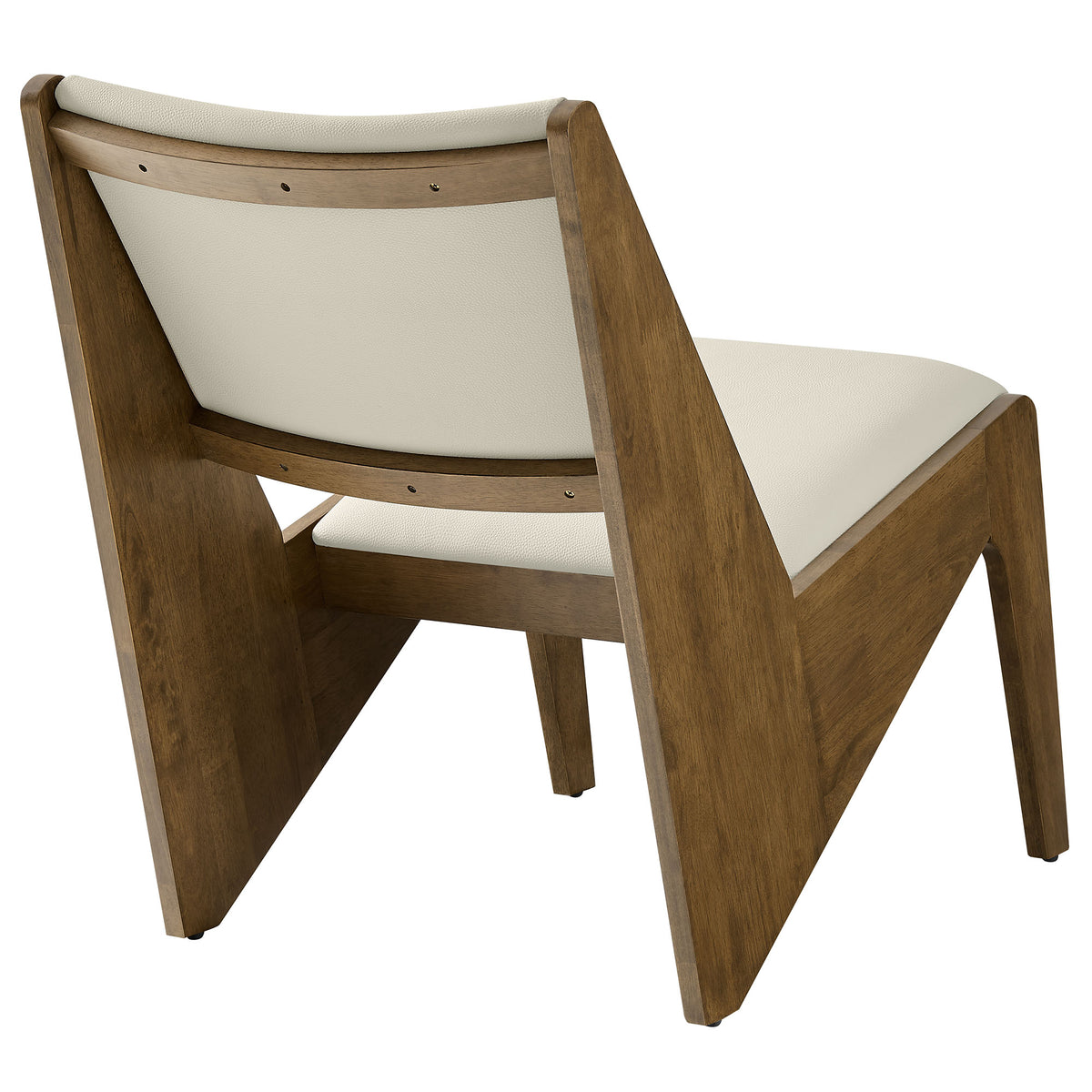 Rylina Vegan Leather Accent Chairs Set of 2 - Weathered Oak Stone