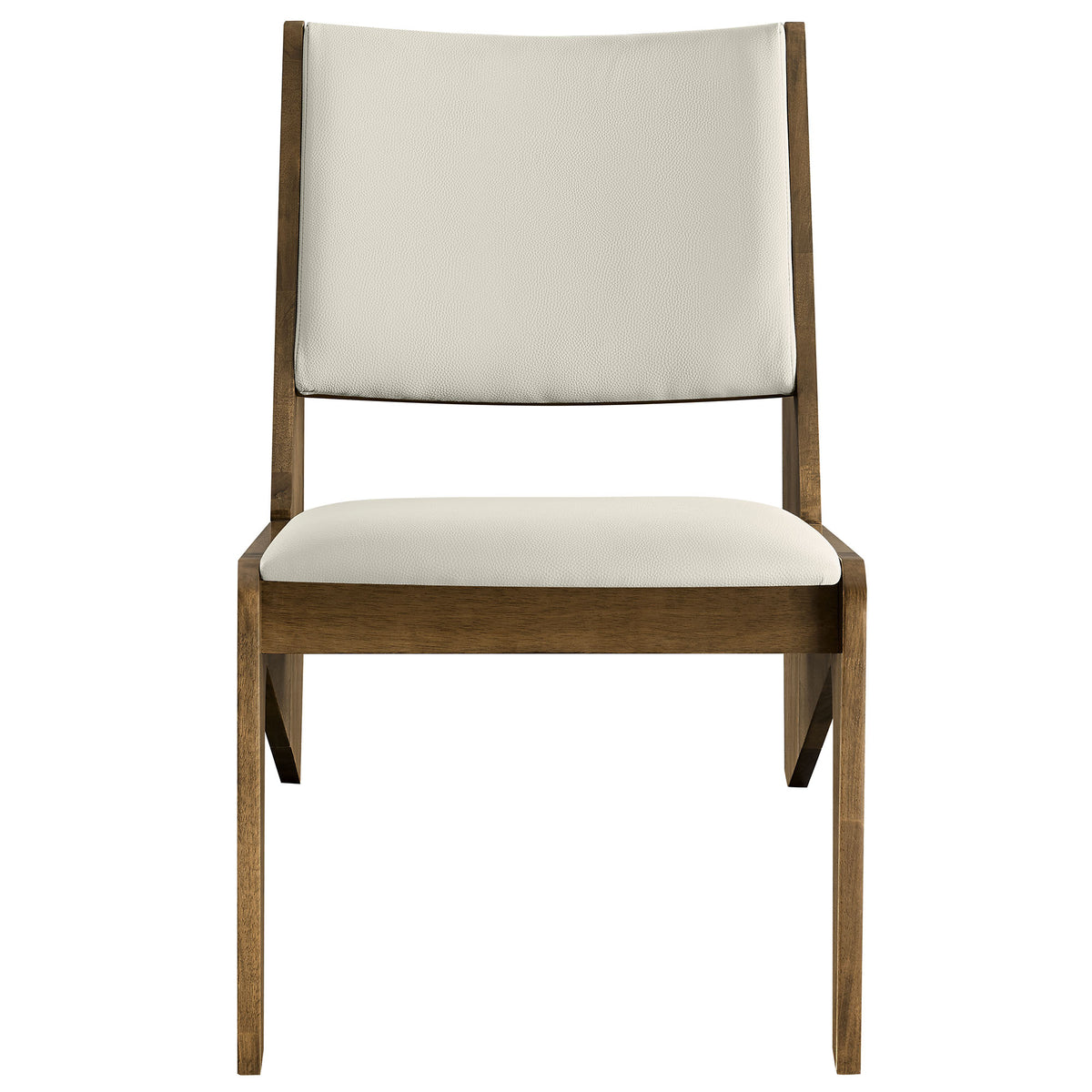 Rylina Vegan Leather Accent Chairs Set of 2 - Weathered Oak Stone