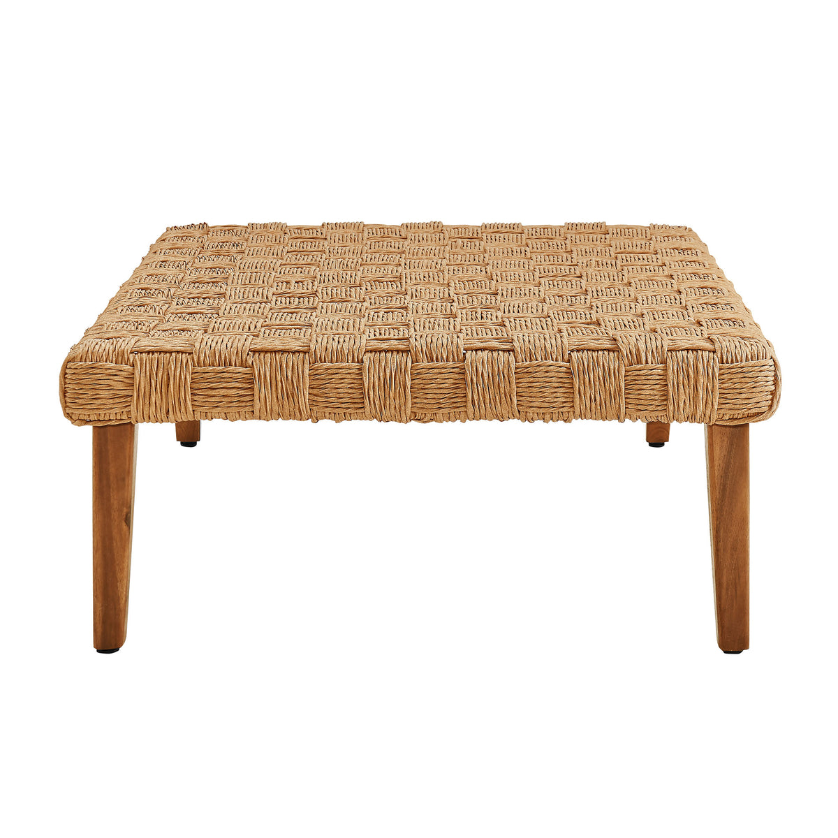 Thames 4-Piece Outdoor Patio Wicker Outdoor Patio Rattan Furniture Set - Natural Light Gray