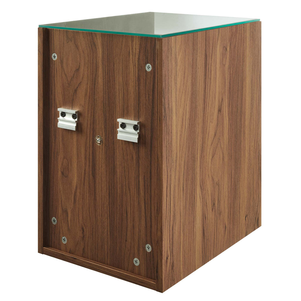 Render 62" Wall-Mount Double Sink Bathroom Vanity - Walnut White