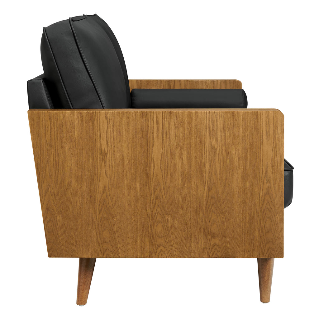 Kellan Vegan Leather Sofa - Walnut Black