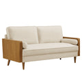 Kellan Performance Velvet Sofa - Walnut Alabaster