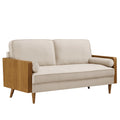 Kellan Performance Velvet Sofa - Walnut Almond