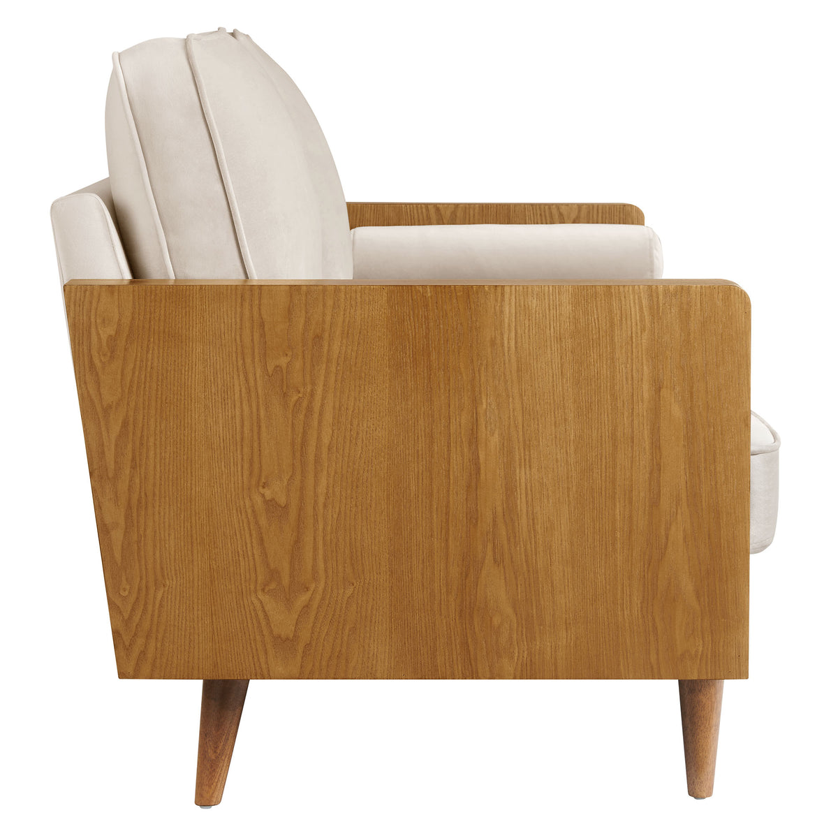 Kellan Performance Velvet Sofa - Walnut Almond