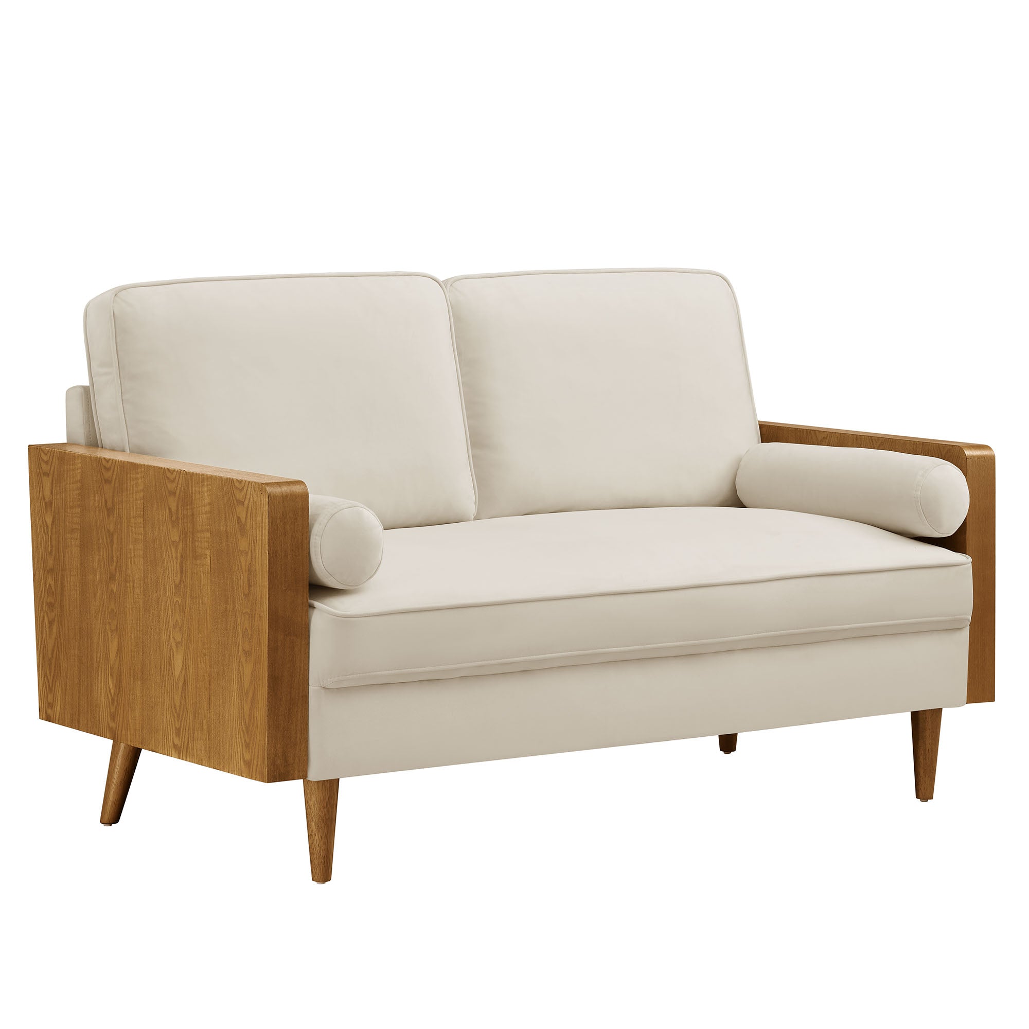 Kellan Performance Velvet Loveseat - Walnut Alabaster