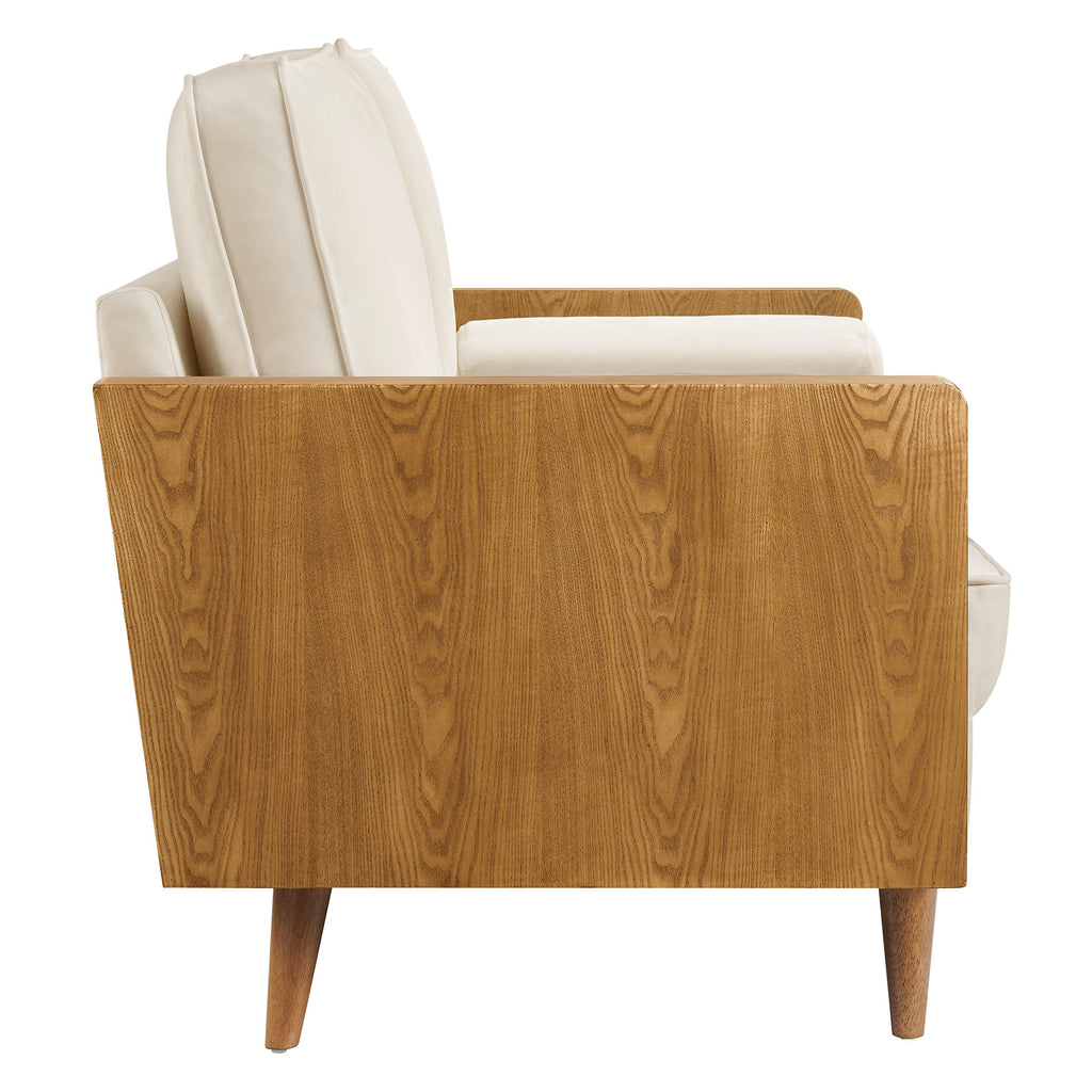 Kellan Performance Velvet Loveseat - Walnut Alabaster