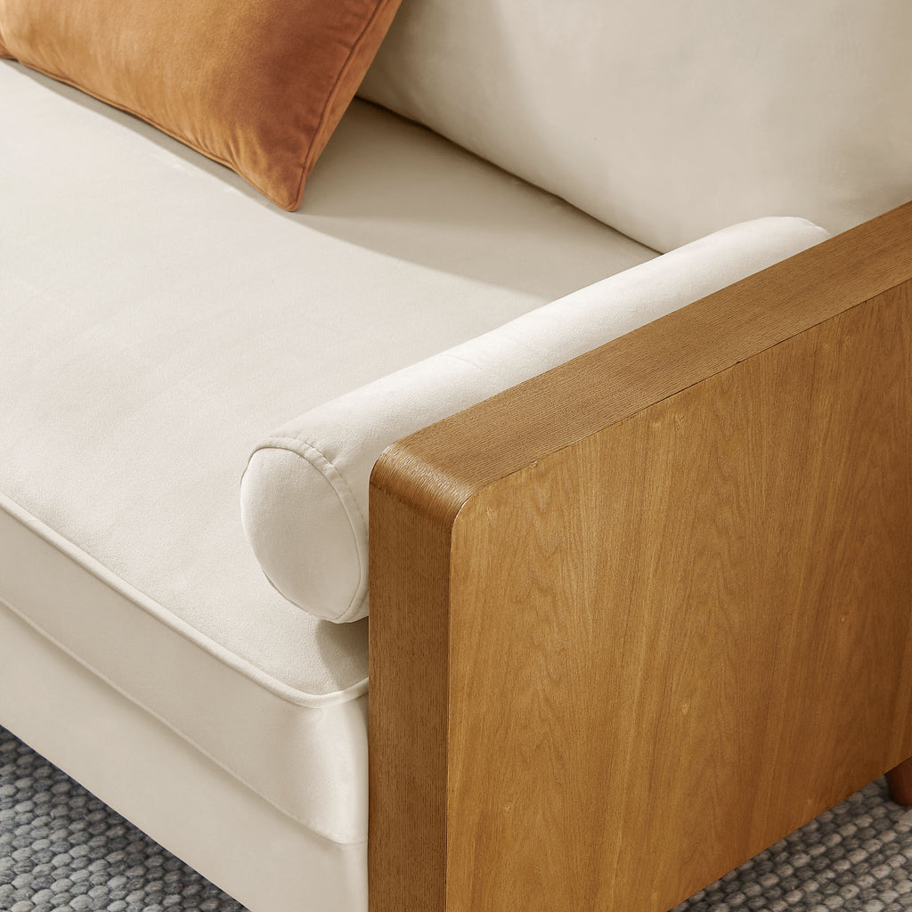 Kellan Performance Velvet Loveseat - Walnut Alabaster