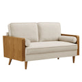 Kellan Performance Velvet Loveseat - Walnut Almond
