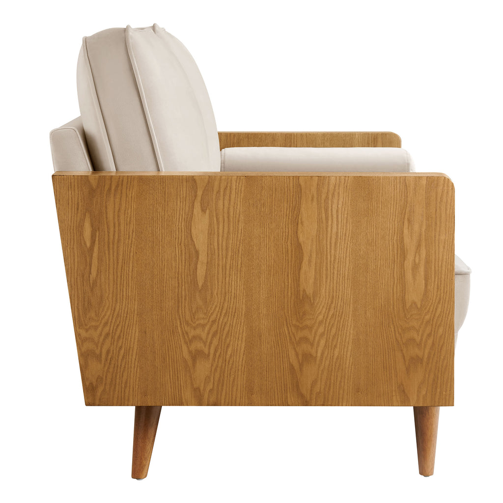 Kellan Performance Velvet Loveseat - Walnut Almond