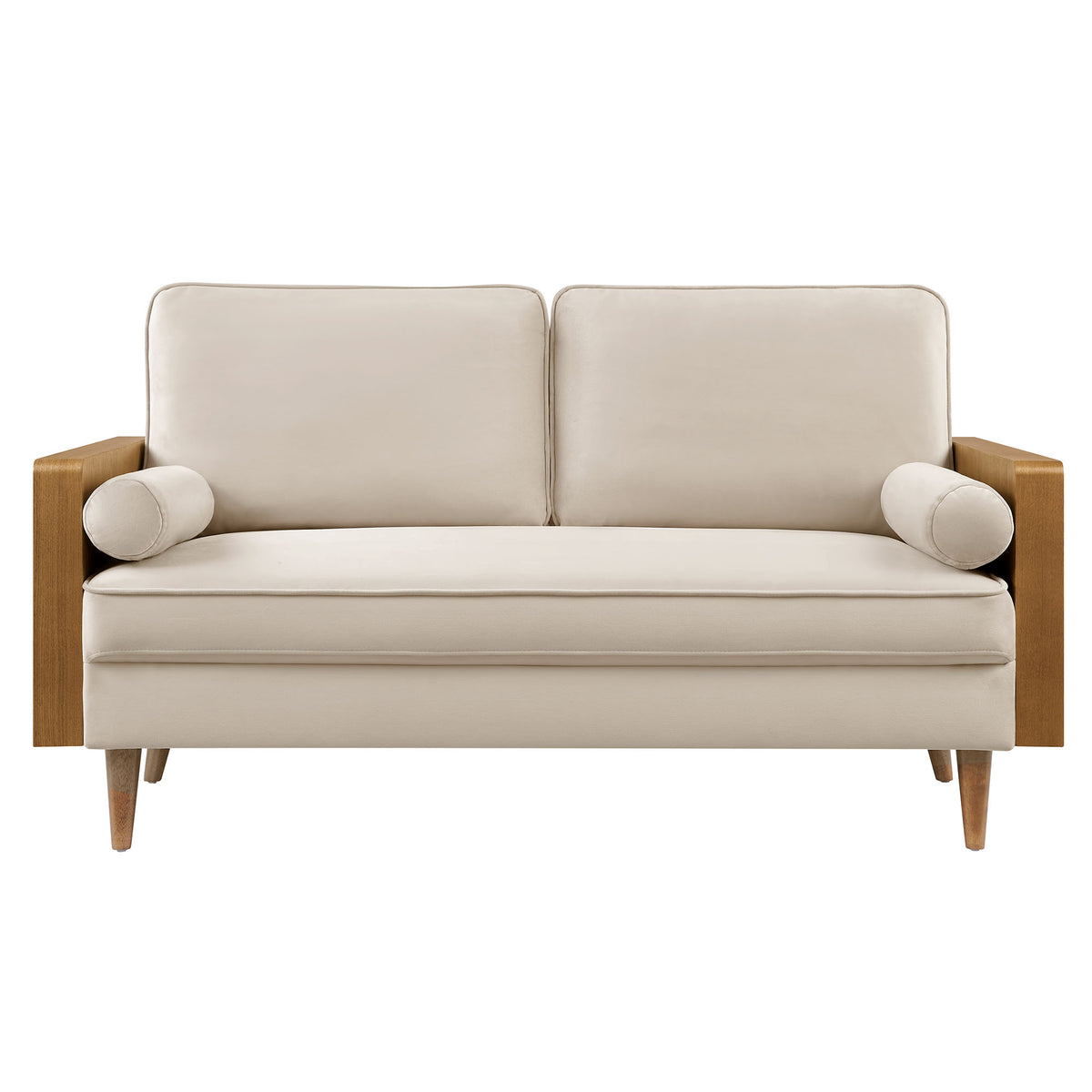 Kellan Performance Velvet Loveseat - Walnut Almond