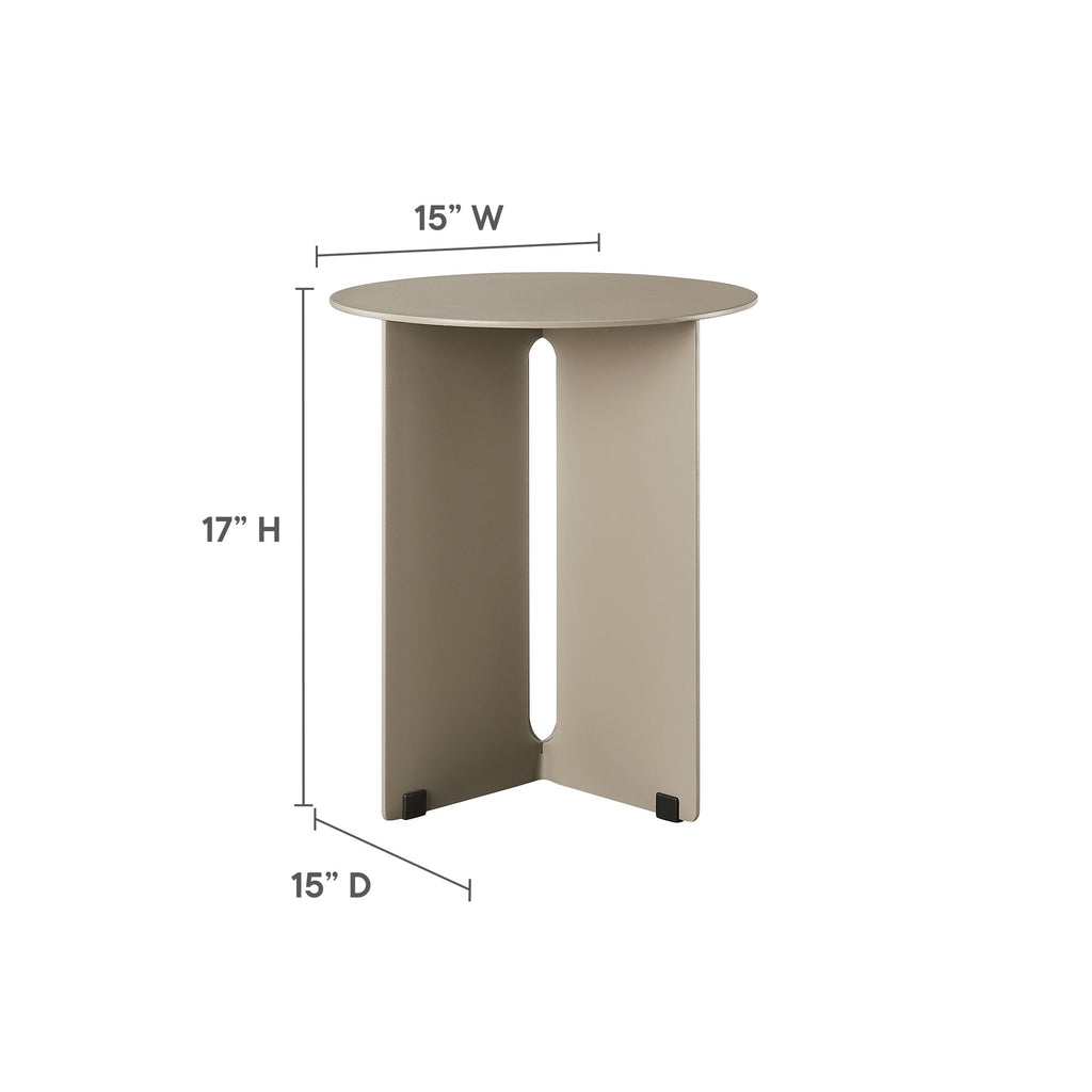 Tecton Outdoor Patio Aluminum Side Table - Khaki