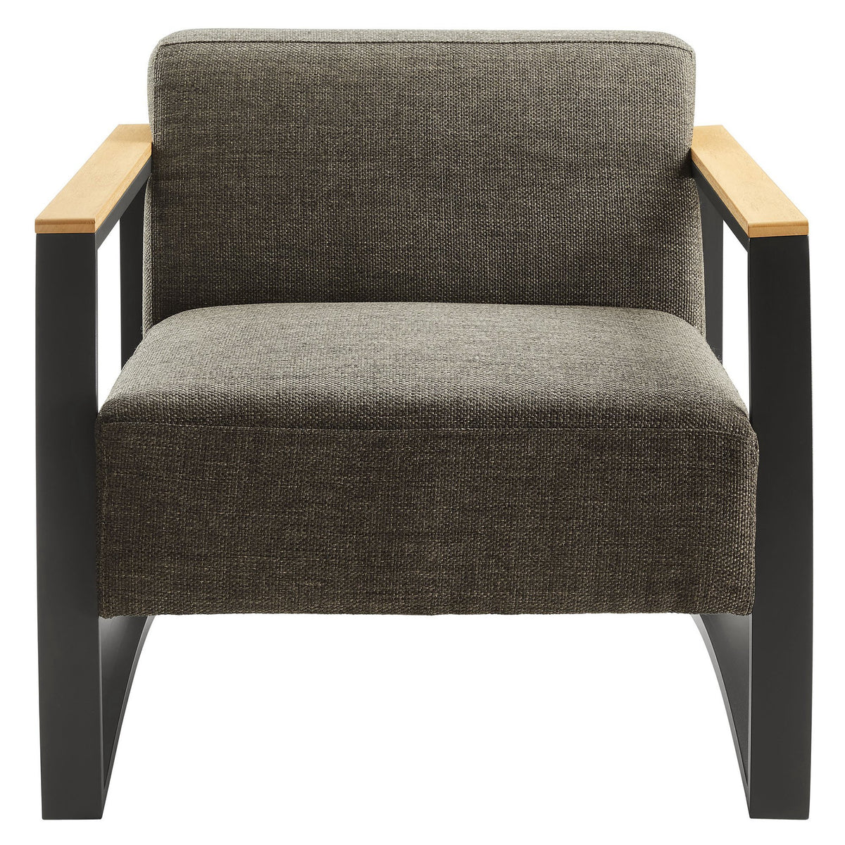 Sauve Outdoor Patio Aluminum and Fabric Armchair - Charcoal Smoke
