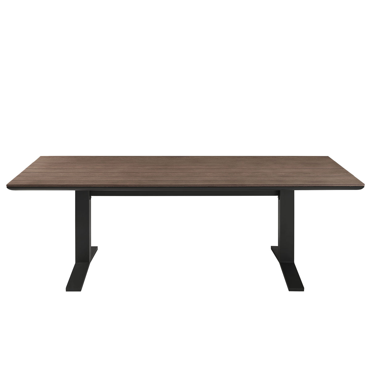 Gavelston 91" Outdoor Patio Aluminum Dining Table - Gray Wash Charcoal Gray
