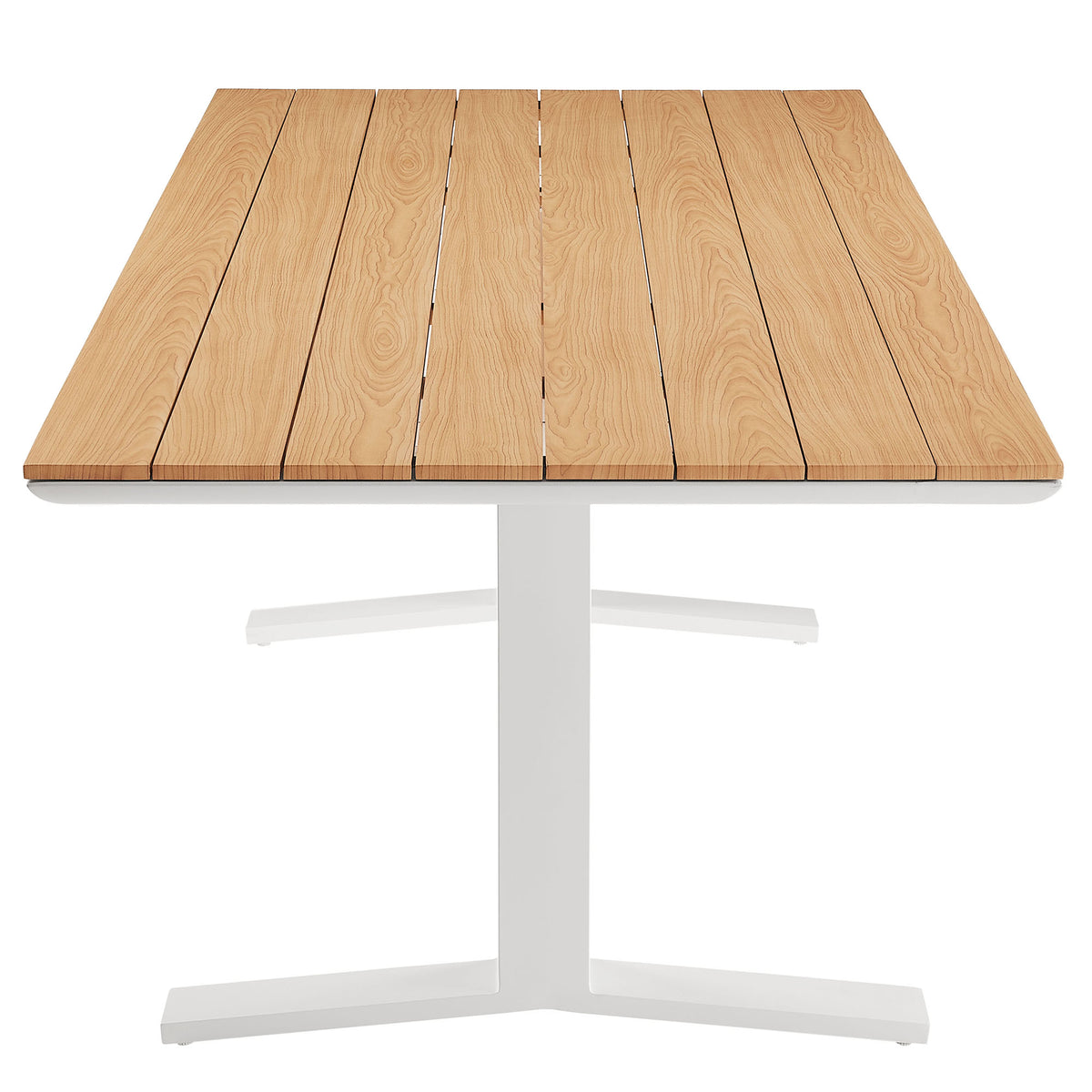 Aeris 7-Piece Outdoor Patio Aluminum Dining Set - White Light Gray