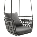 Kaliah Outdoor Patio Aluminum Swing Chair - Charcoal Charcoal
