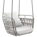 Kaliah Outdoor Patio Aluminum Swing Chair - Light Gray White