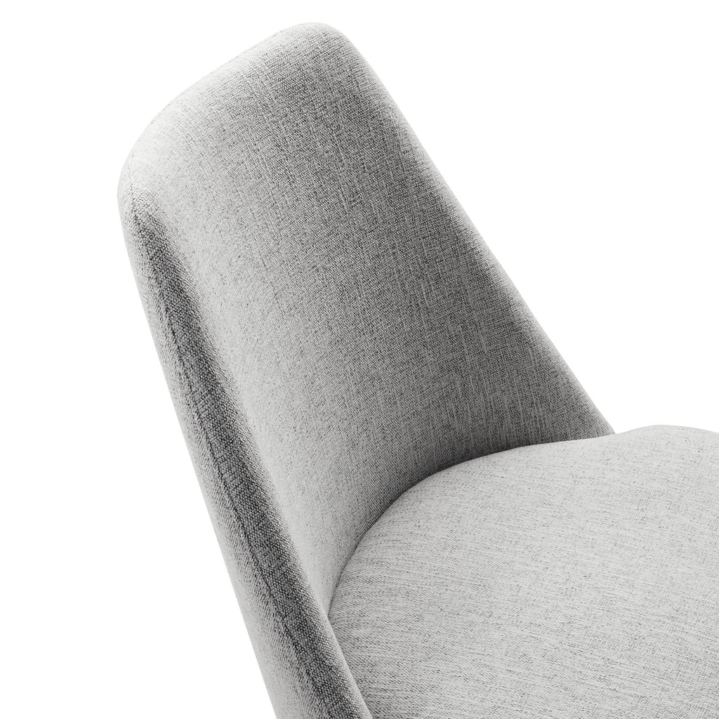 Lippa Swivel Dining Upholstered Side Chair - Black Light Gray