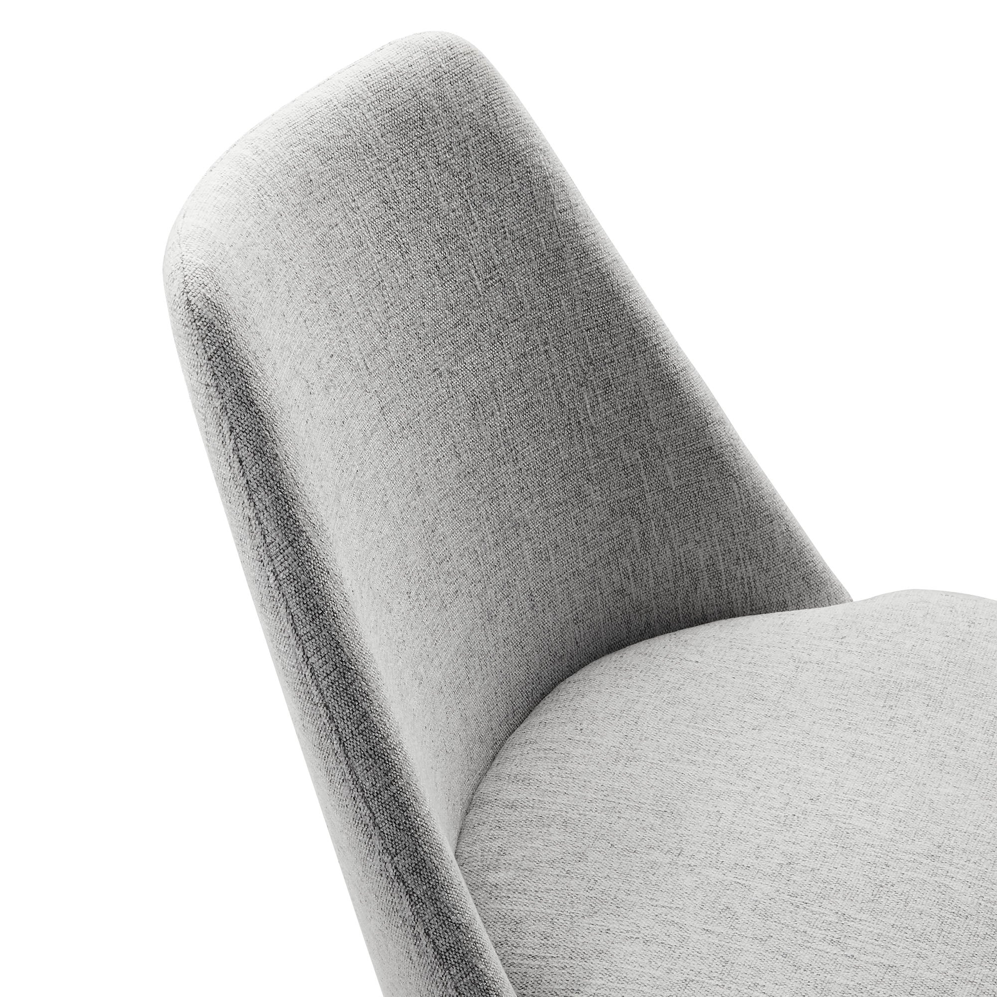 Lippa Swivel Dining Upholstered Side Chair - Black Light Gray