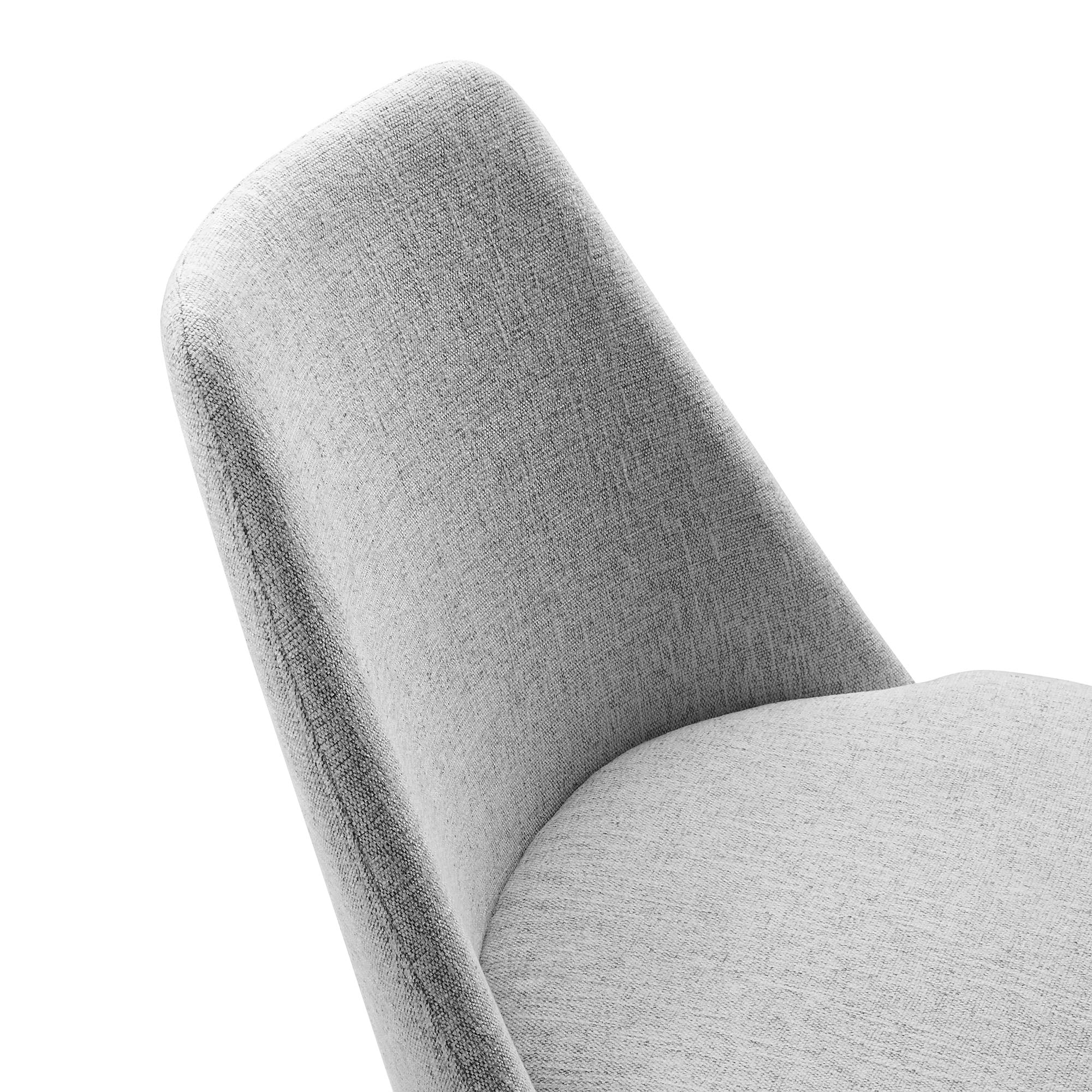 Lippa Swivel Dining Upholstered Side Chair - White Light Gray