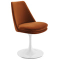 Lippa Swivel Dining Performance Velvet Side Chair - White Rust