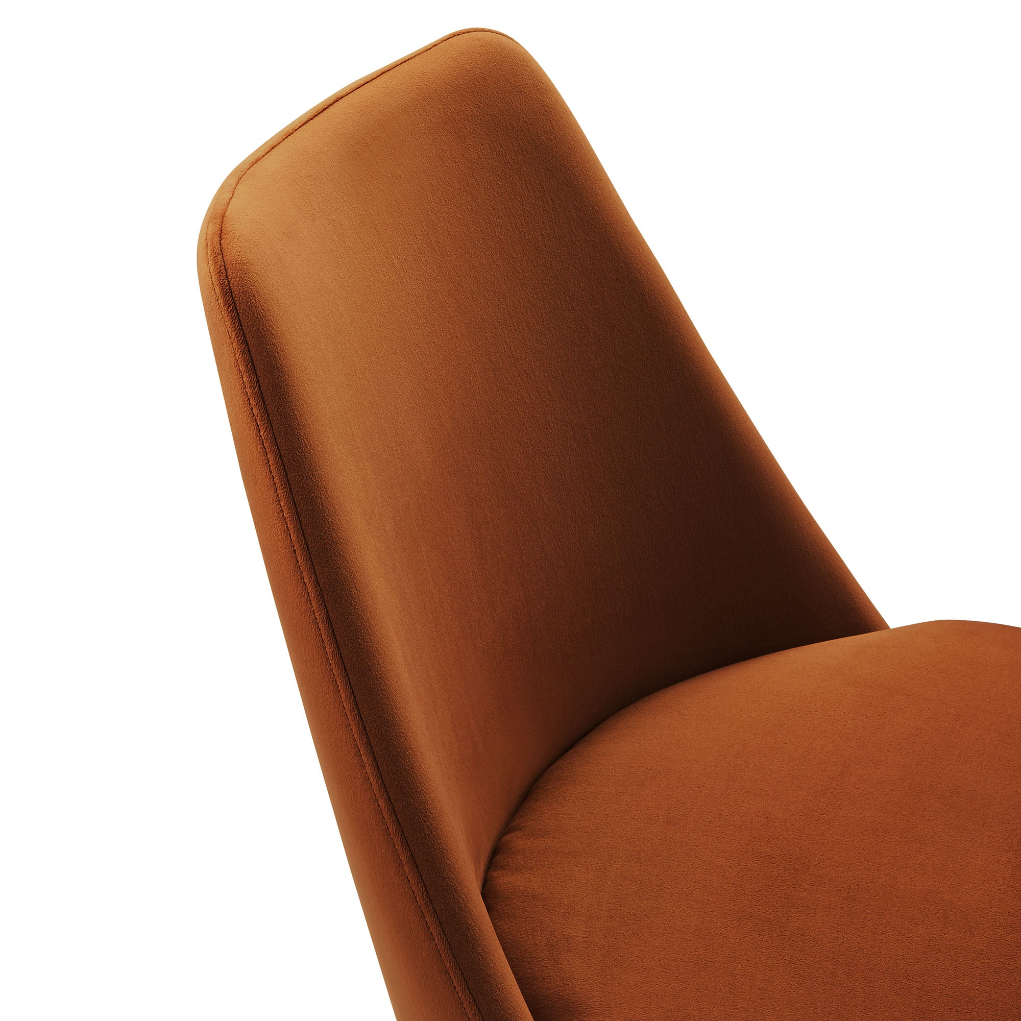 Lippa Swivel Dining Performance Velvet Side Chair - White Rust