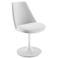 Lippa Swivel Dining Vegan Leather Side Chair - White White