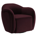 Compose Performance Velvet Swivel Armchair - Mulberry