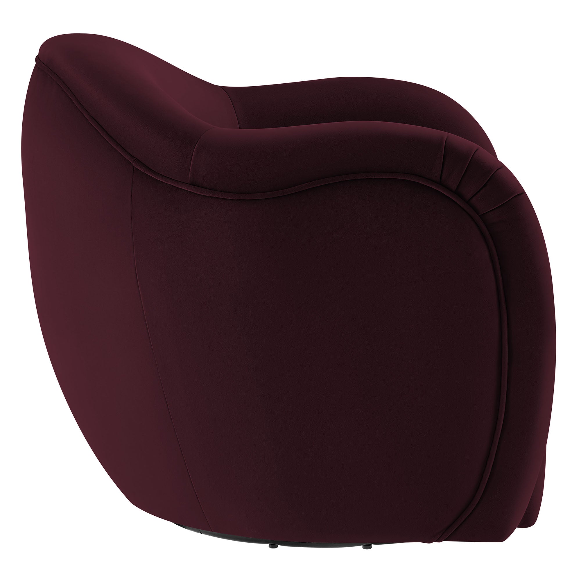 Compose Performance Velvet Swivel Armchair - Mulberry
