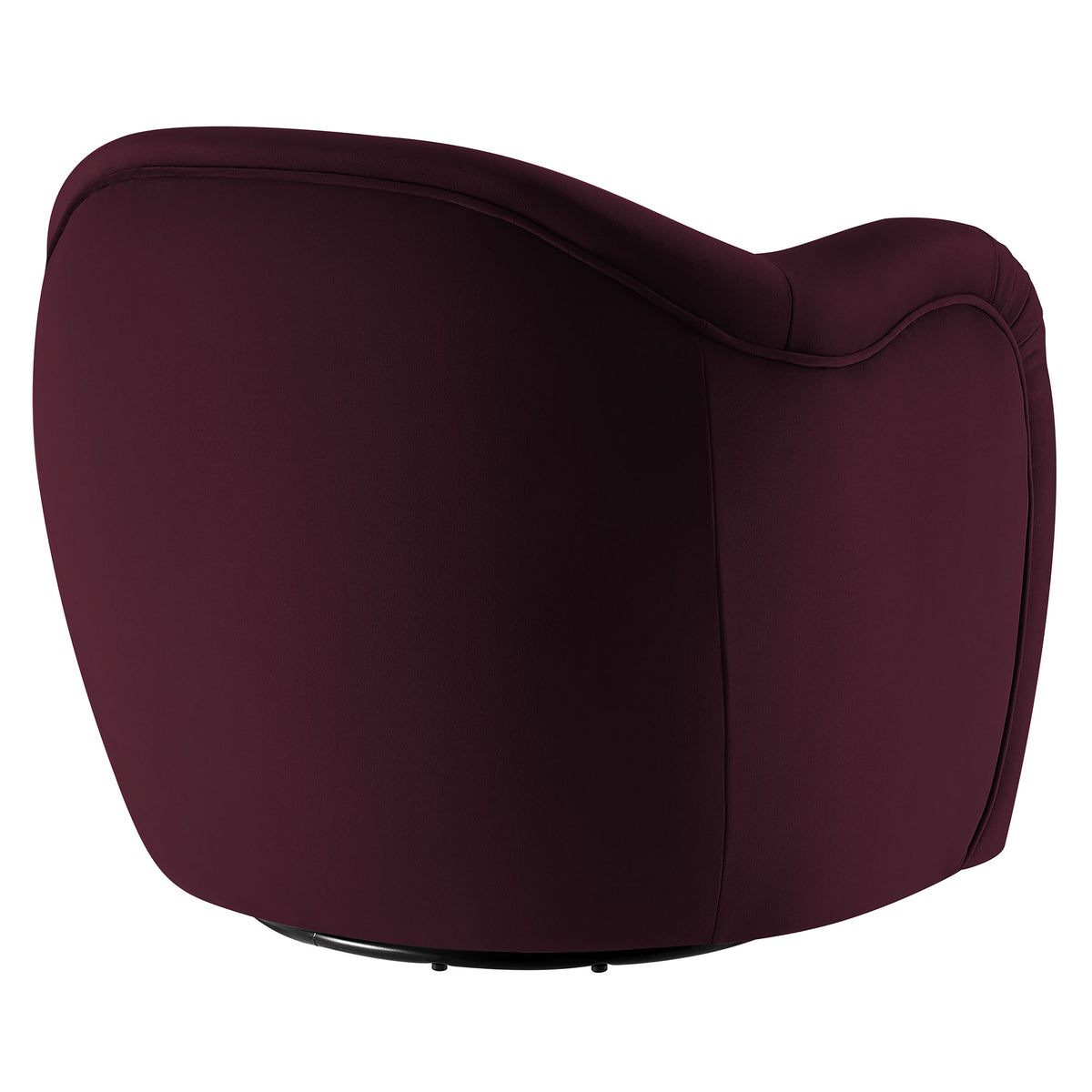 Compose Performance Velvet Swivel Armchair - Mulberry