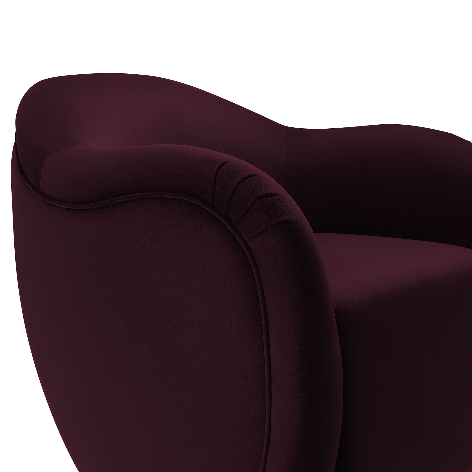 Compose Performance Velvet Swivel Armchair - Mulberry