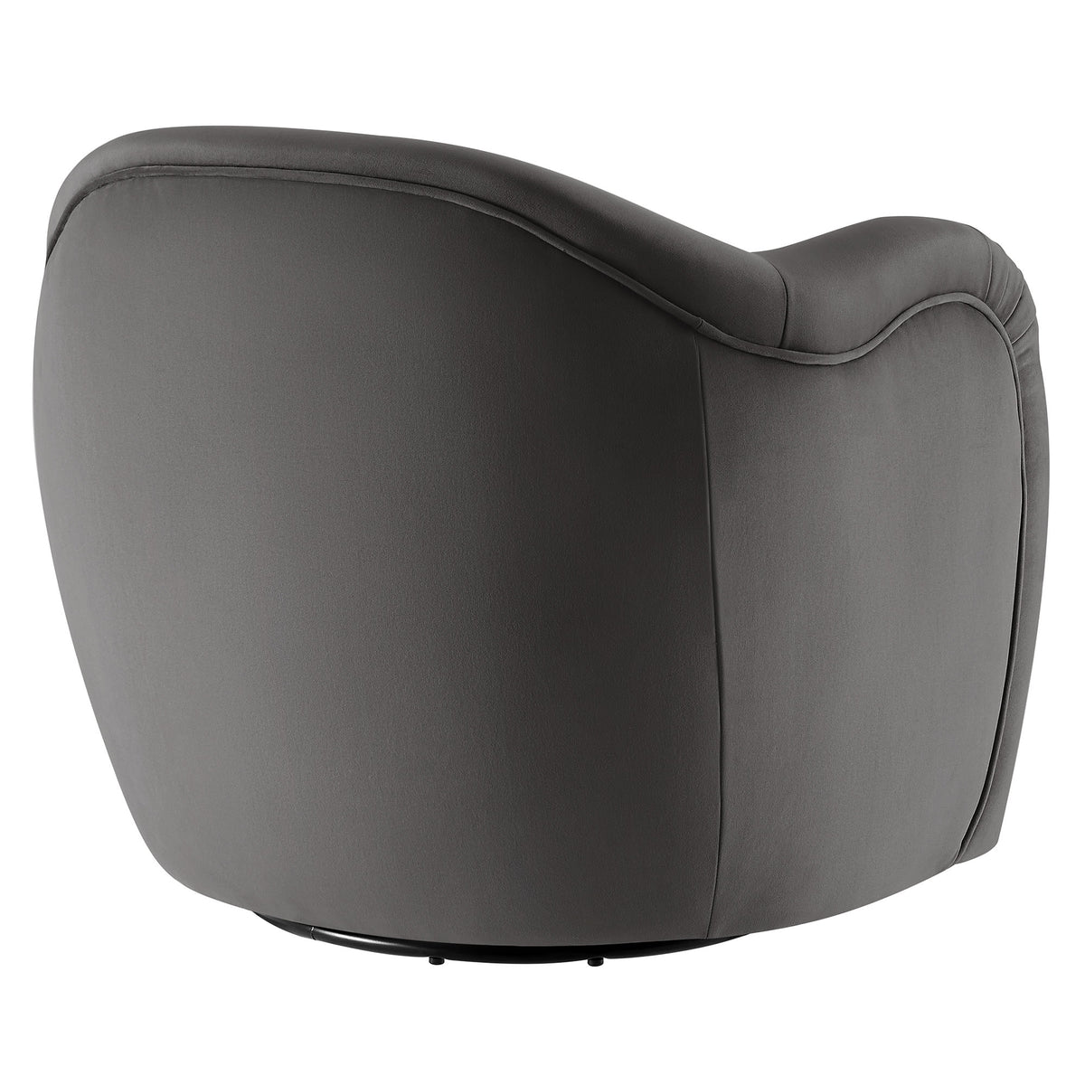 Compose Performance Velvet Swivel Armchair - Storm Gray