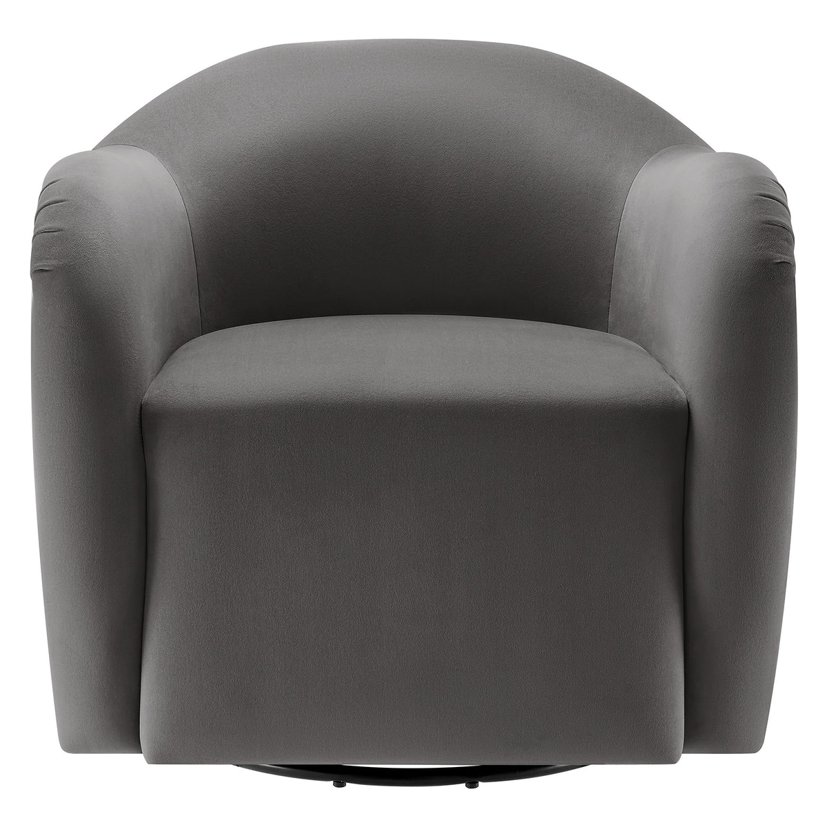 Compose Performance Velvet Swivel Armchair - Storm Gray
