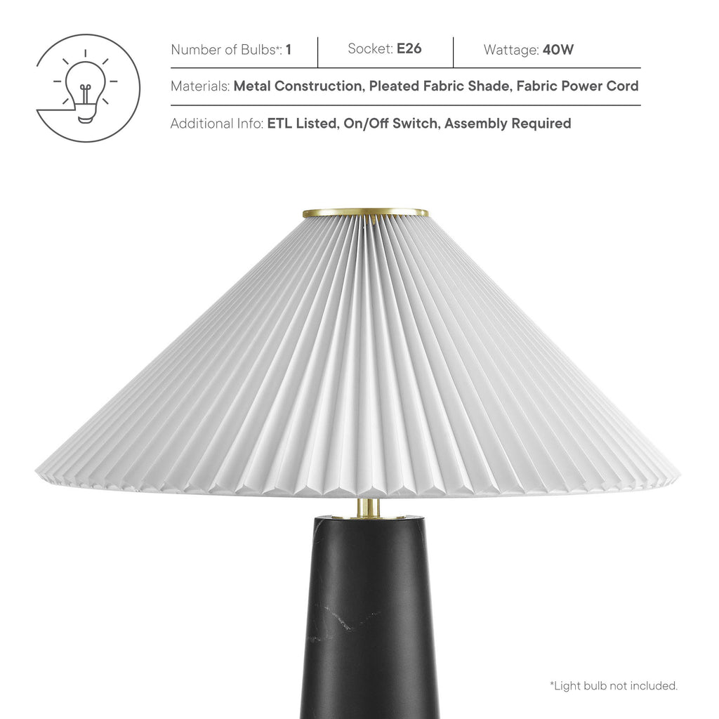 Nera Marble Table Lamp - Black