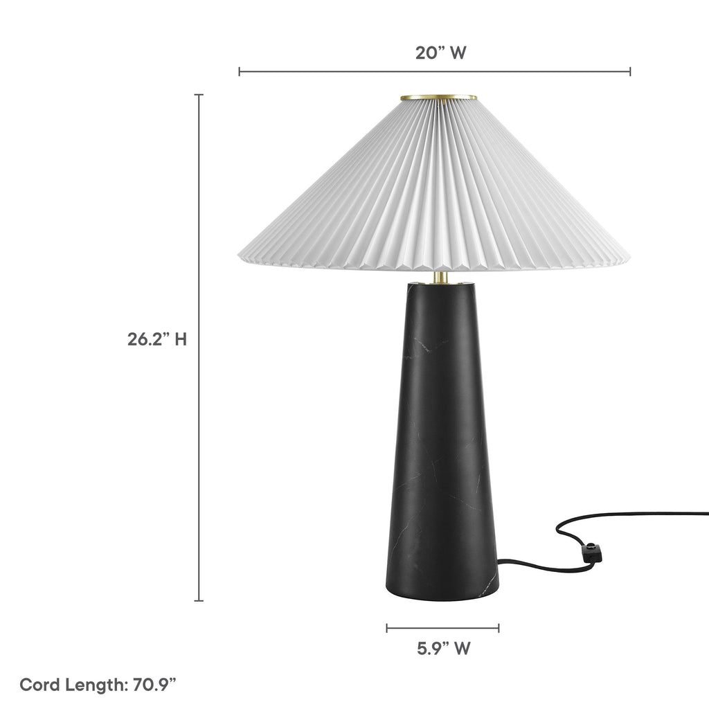 Nera Marble Table Lamp - Black