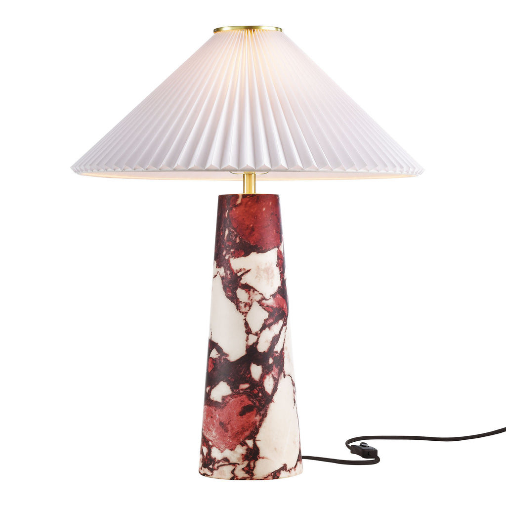 Nera Marble Table Lamp - Red