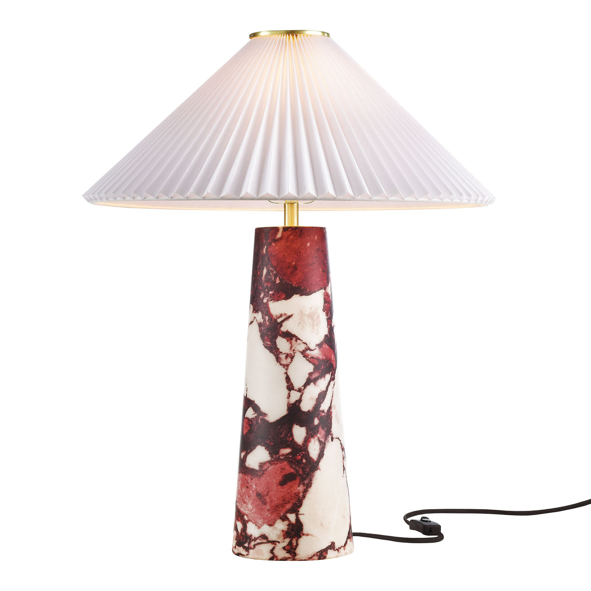 Nera Marble Table Lamp - Red