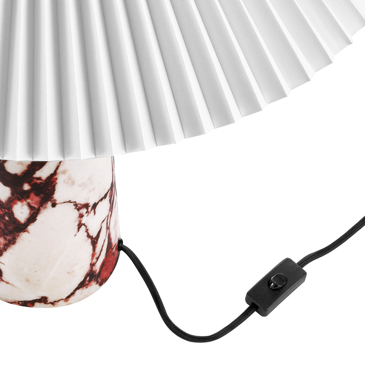 Nera Marble Table Lamp - Red