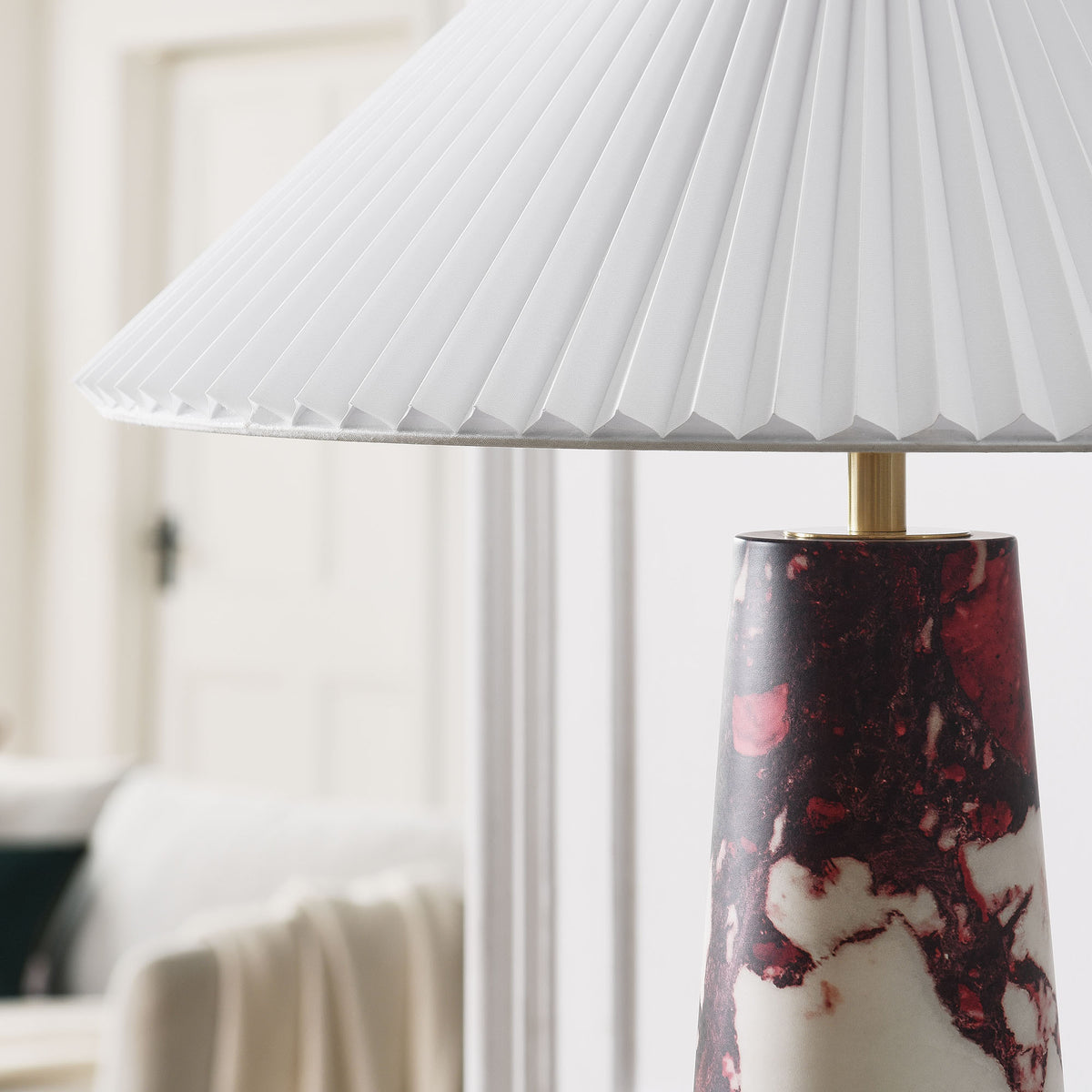 Nera Marble Table Lamp - Red