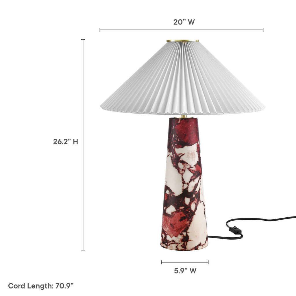 Nera Marble Table Lamp - Red