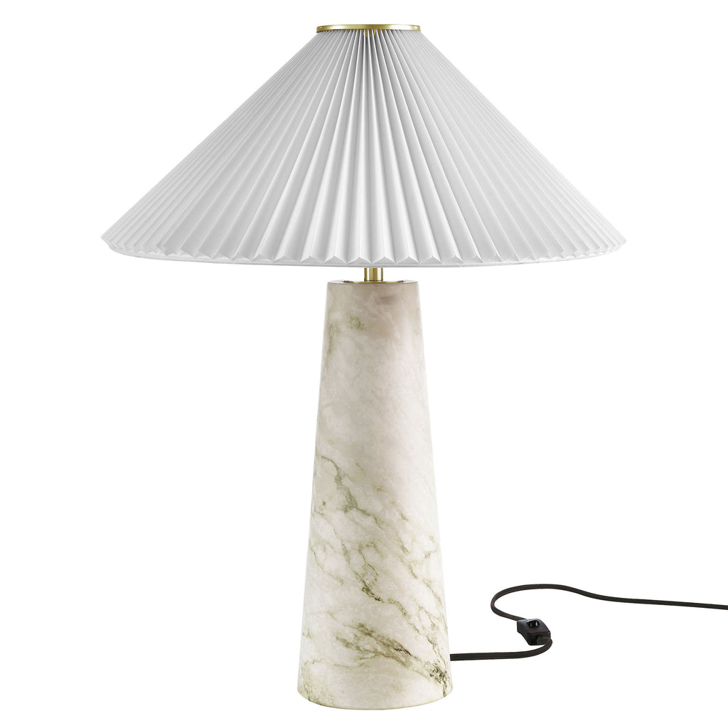 Nera Marble Table Lamp - White