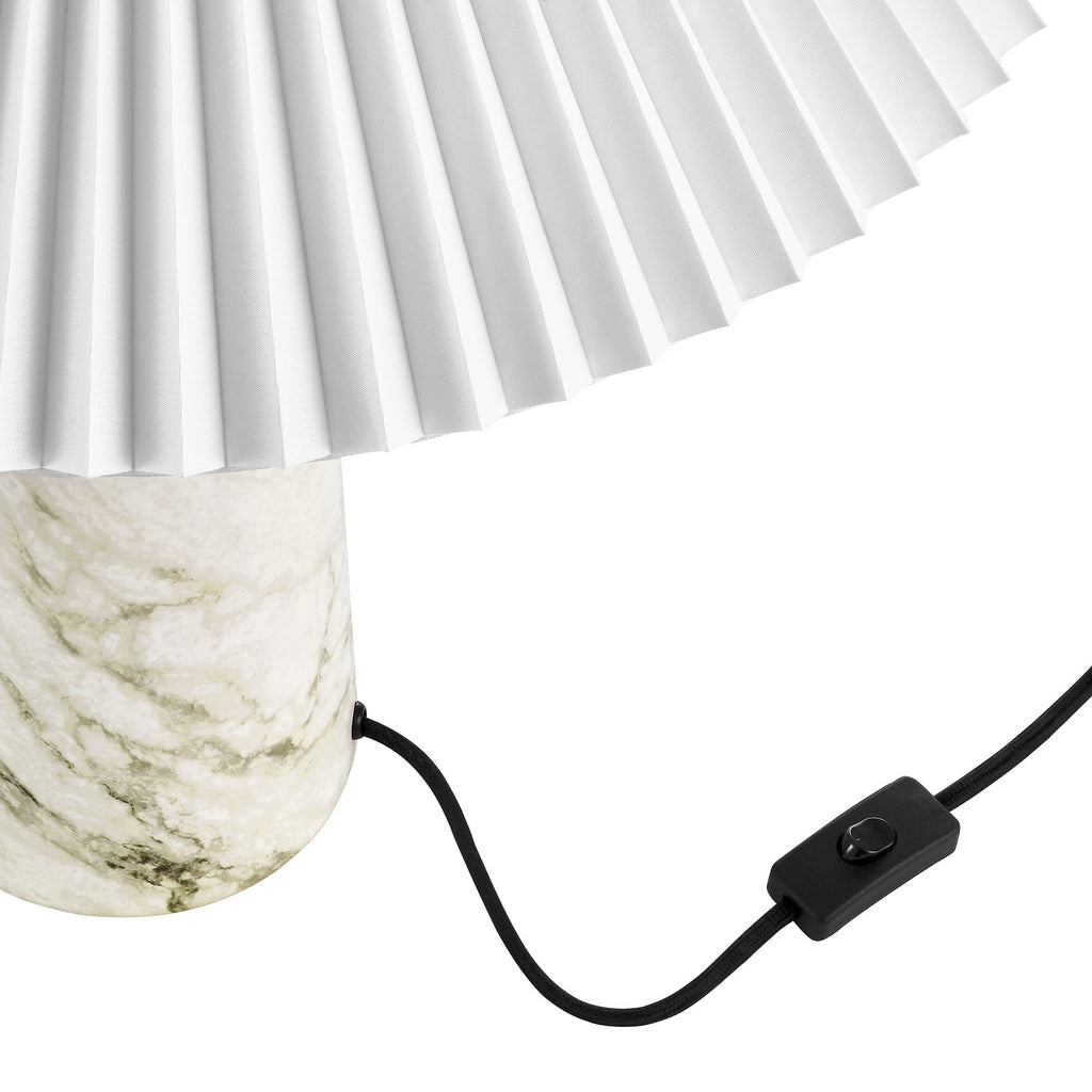 Nera Marble Table Lamp - White