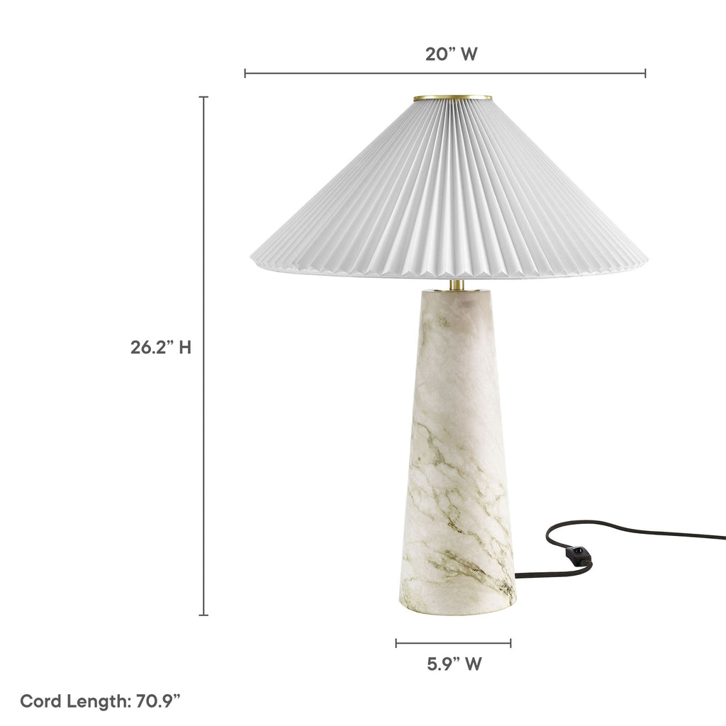 Nera Marble Table Lamp - White