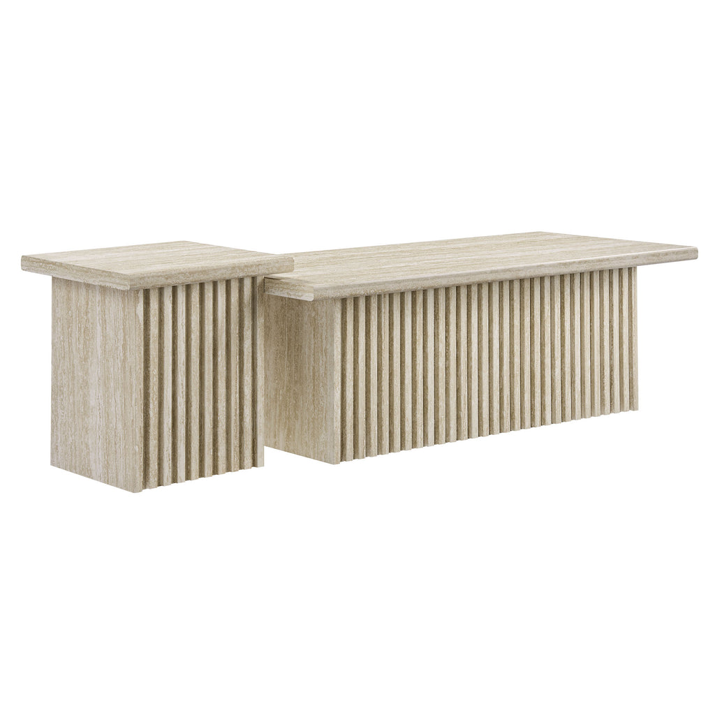Render Nesting Coffee Tables Set of 2 - Travertine