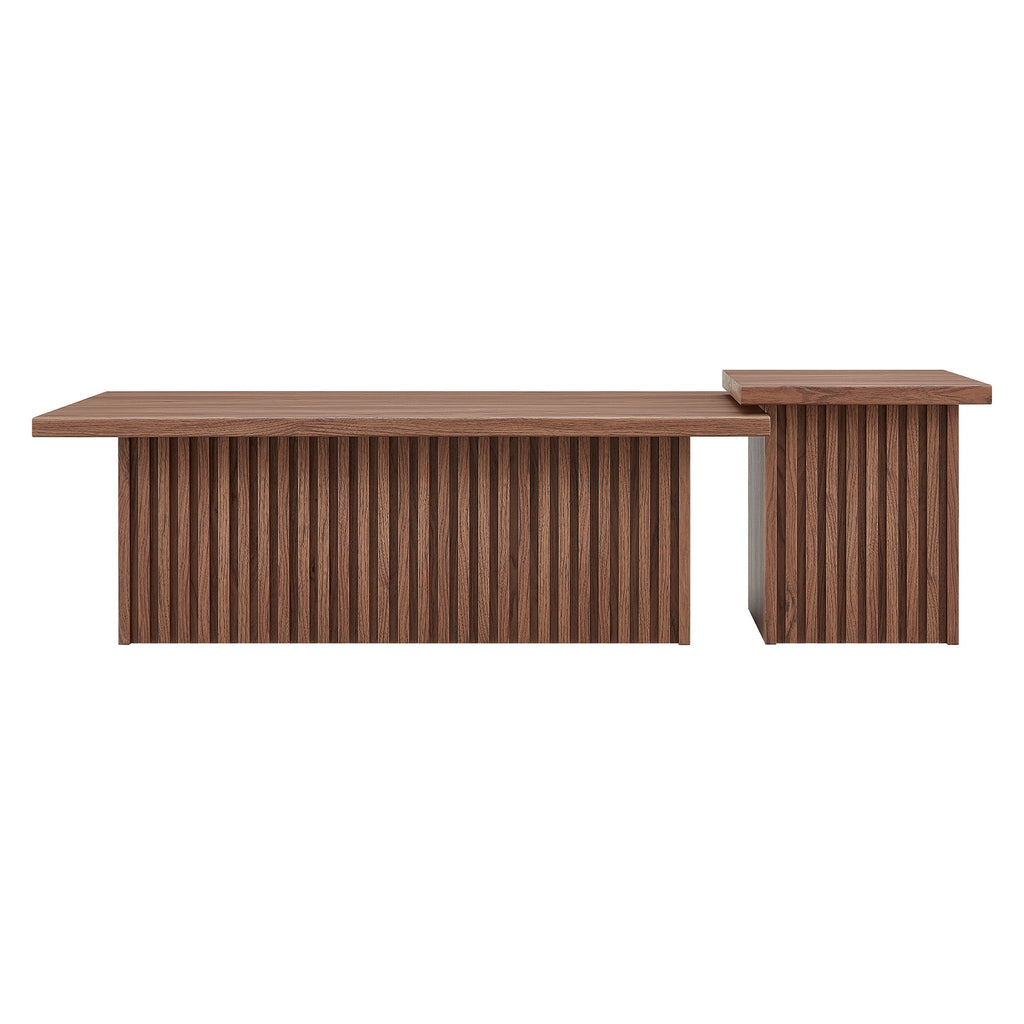 Render Nesting Coffee Tables Set of 2 - Walnut