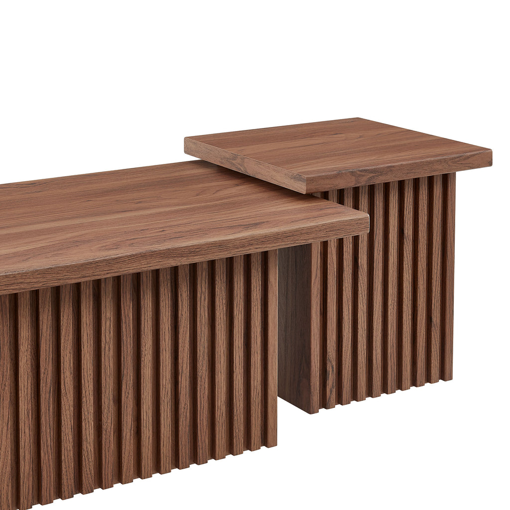Render Nesting Coffee Tables Set of 2 - Walnut